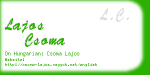 lajos csoma business card